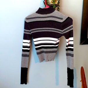 Grey Cropped sweater from PacSun